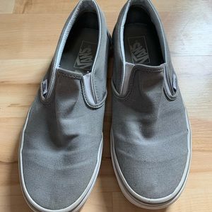 Grey slip on vans 8.5